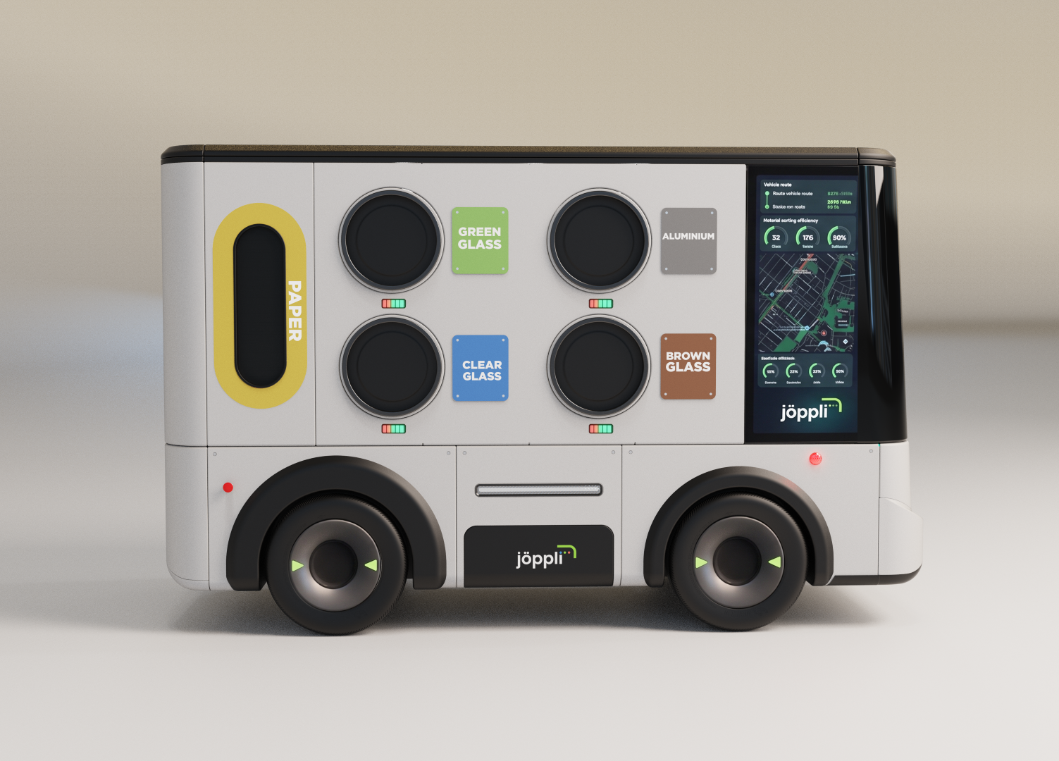 Jöppli autonomous electric recycling vehicle