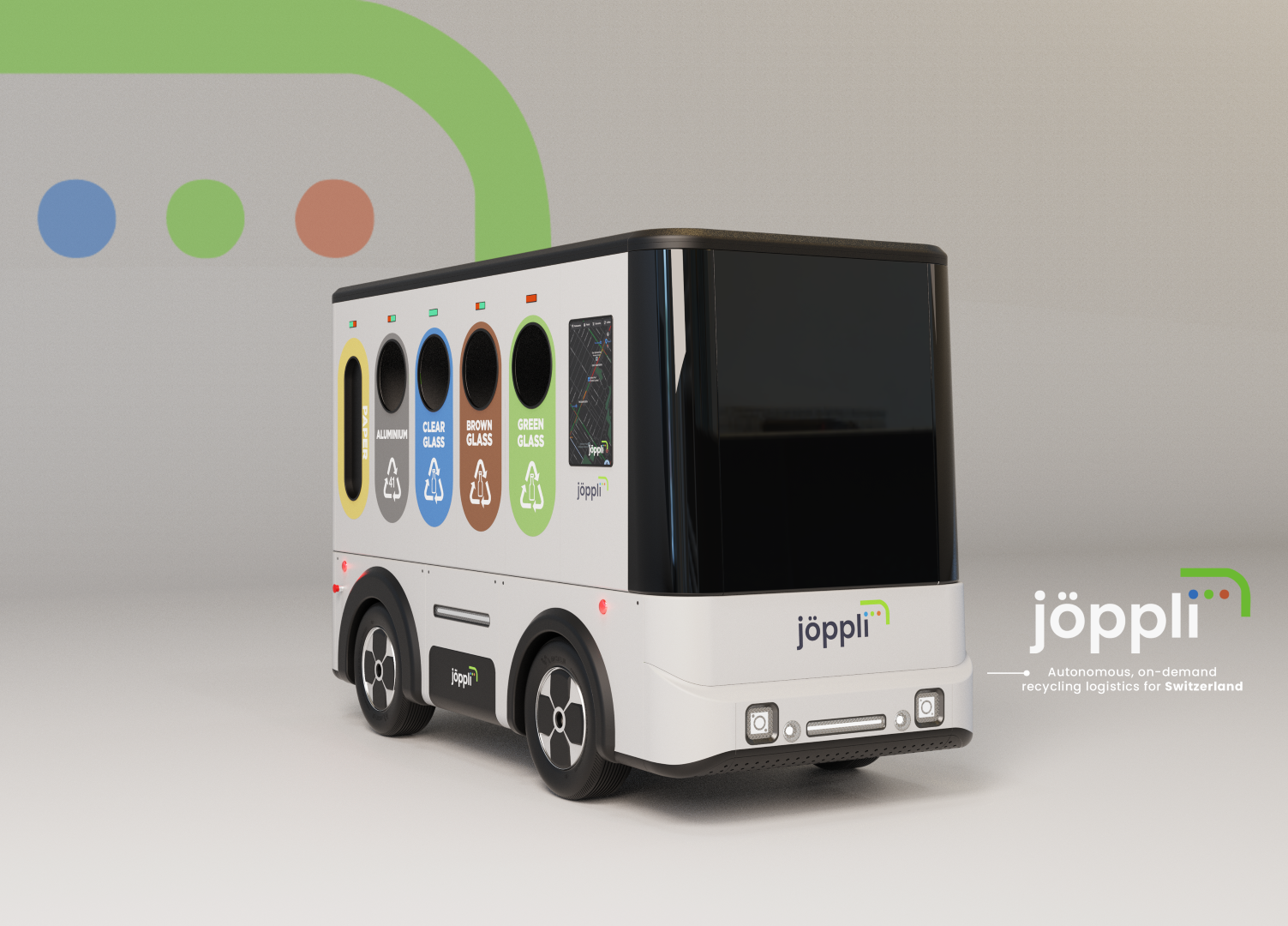 Jöppli autonomous electric recycling vehicle
